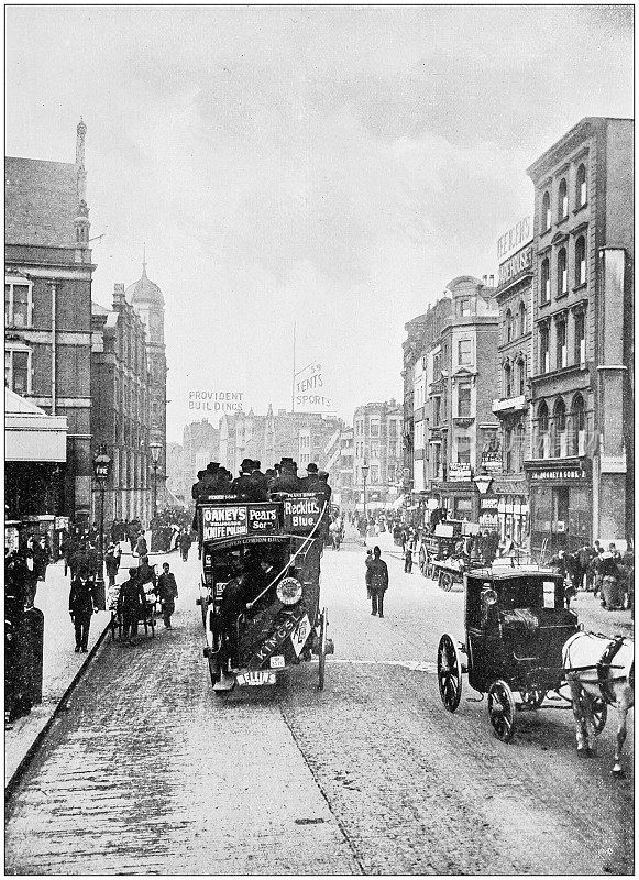 伦敦的古董照片:主教门街