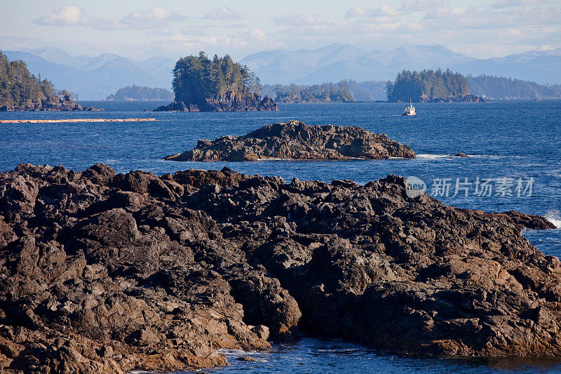 沿着野生太平洋小径的海景