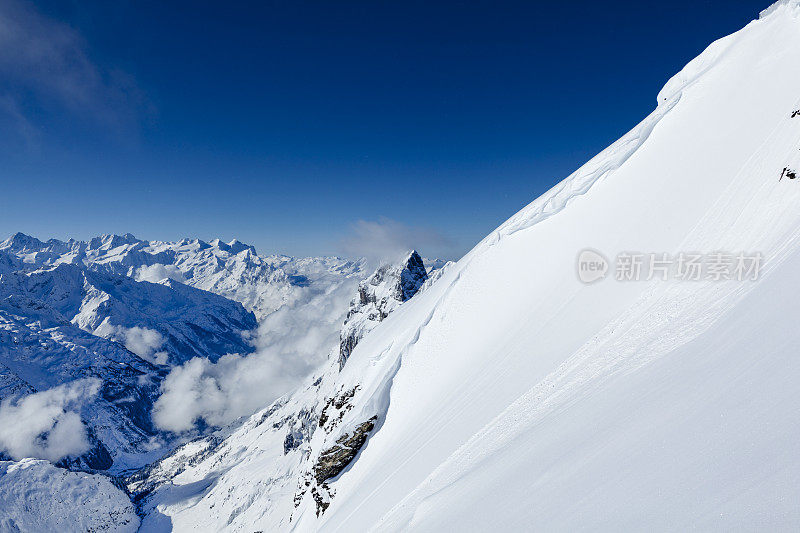 瑞士阿尔卑斯山全景，瑞士