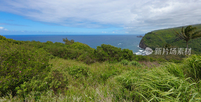 夏威夷大岛鸟瞰Polol山谷