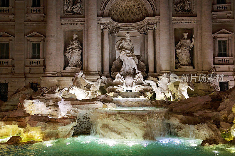 罗马，著名的特莱维喷泉