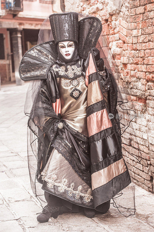 古怪专业的泰勒威尼斯服装在威尼斯狂欢节
