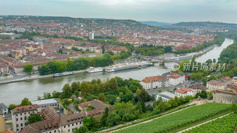 从费斯滕伯格鸟瞰图维尔茨堡城市景观