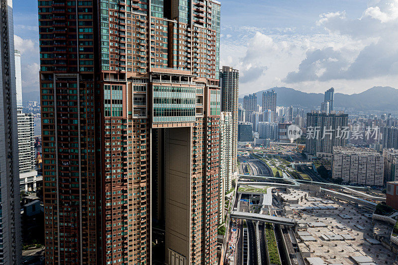 香港拥挤的公寓楼