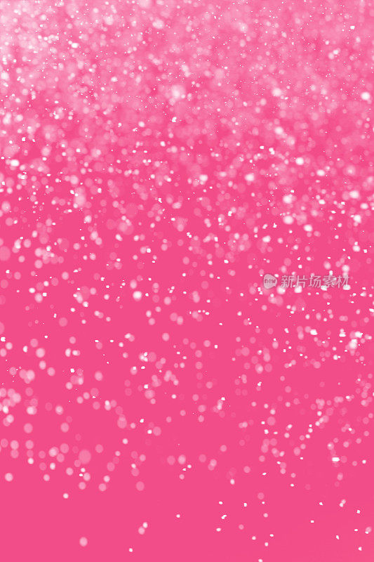 粉红色的背景与雪花