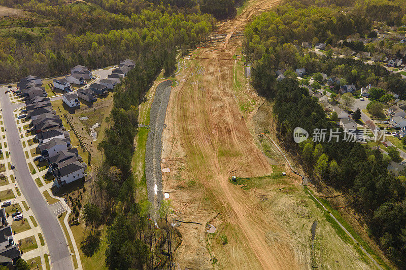 在建公路鸟瞰图