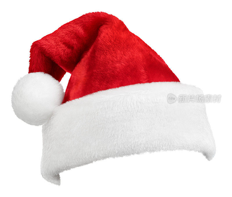 圣诞老人帽或圣诞红帽