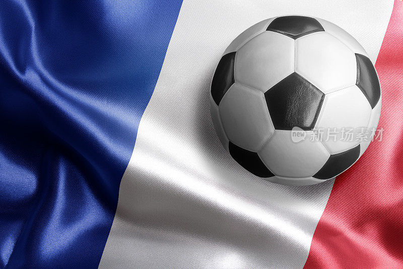 法国国旗上的足球