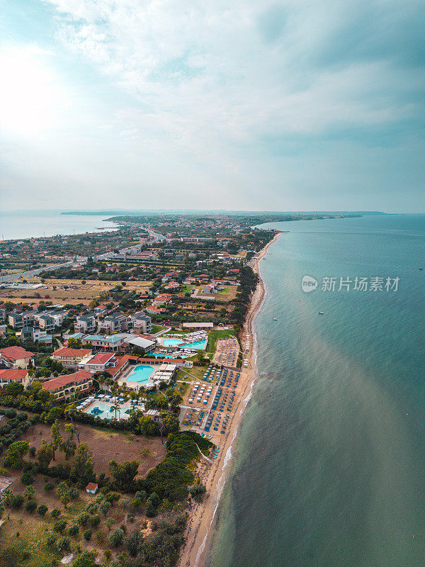 希腊海岸线的美丽风景