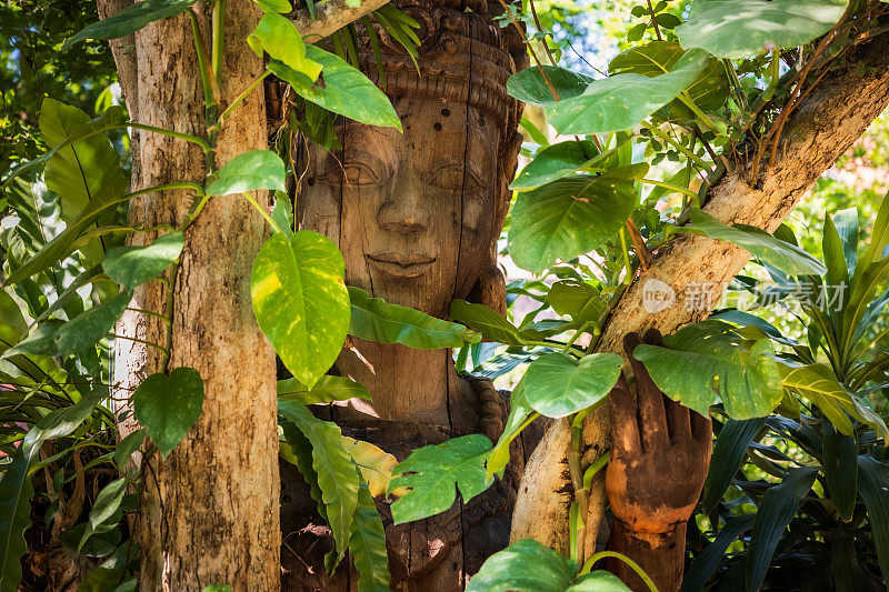 泰国传统木雕脸
