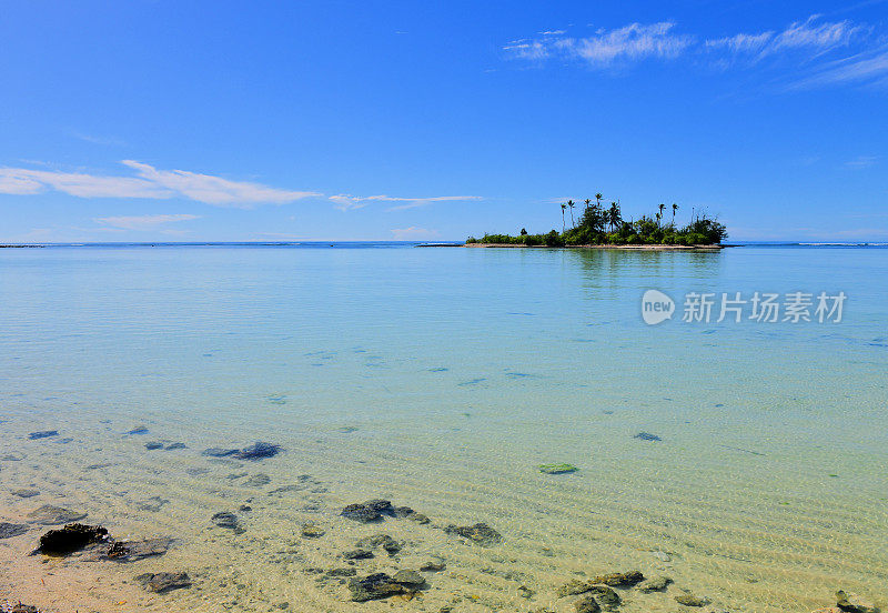 位于基里巴斯南塔拉瓦环礁安博湾的小岛