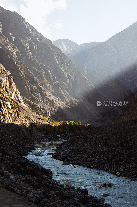 巴基斯坦喀喇昆仑公路上的山景