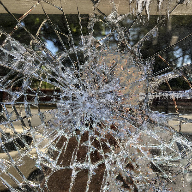 暴力打碎玻璃