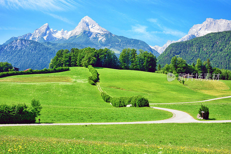 巴伐利亚的瓦茨曼山