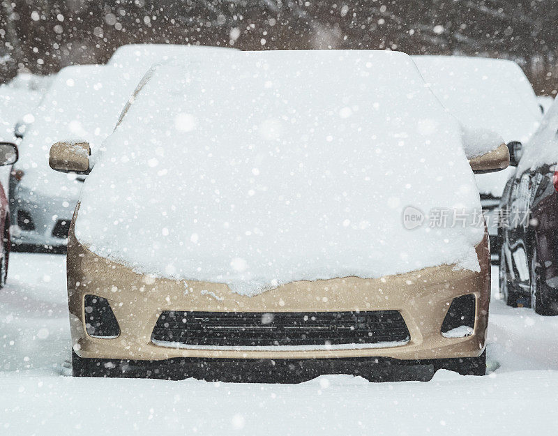 雪覆盖了轿车