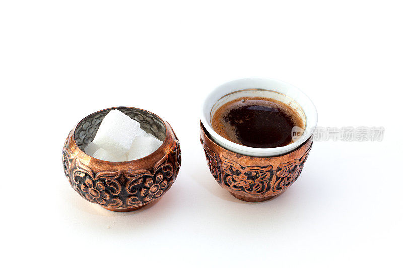波斯尼亚咖啡和糖壶