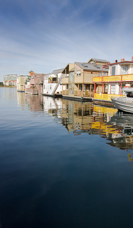 漂浮房屋或船屋在维多利亚，bc