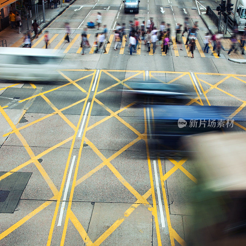 香港繁忙的人行横道