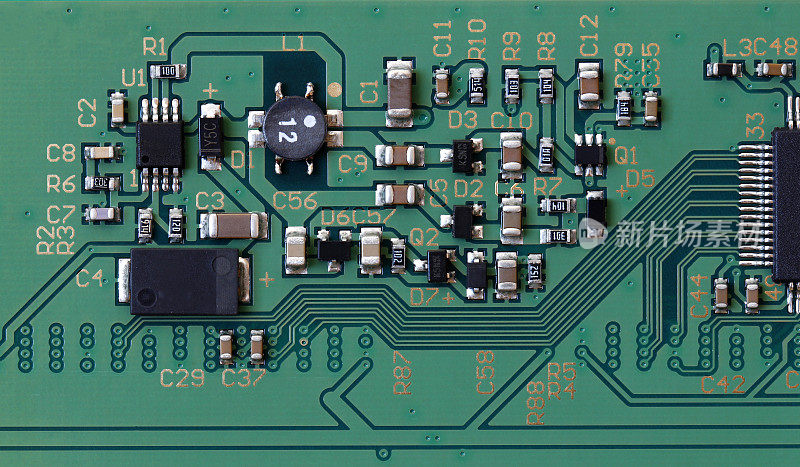一个电路板的特写