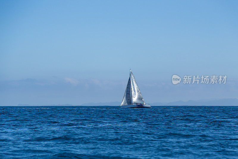 海上航行的游艇