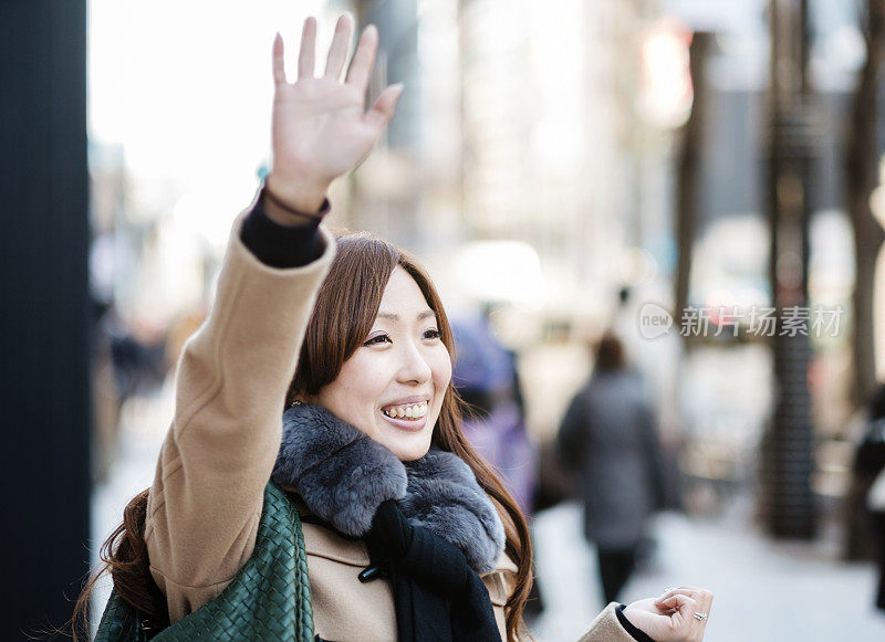 日本女人在东京银座