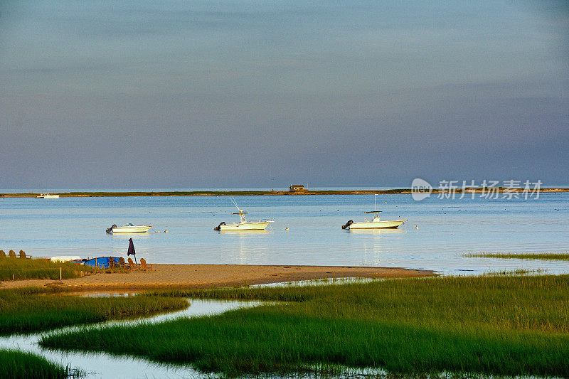 美国新英格兰，科德角，海岸线海滩，夏日美景