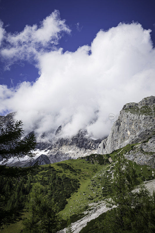 阿尔卑斯山在云中