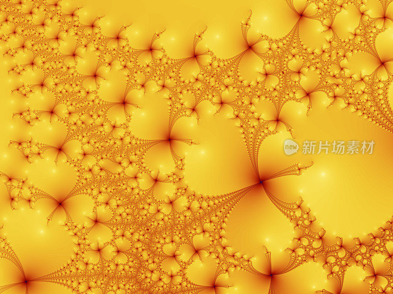杏座黄色碎裂分形图案
