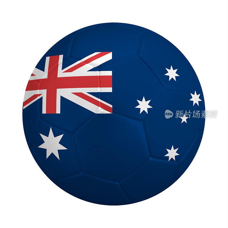 带有澳大利亚国旗颜色的足球