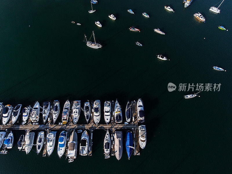 无人机俯瞰香港码头