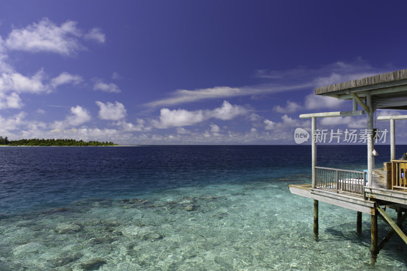 马尔代夫的热带海景