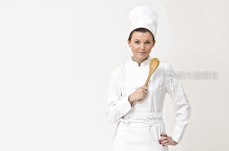 女厨师，面包师或厨师