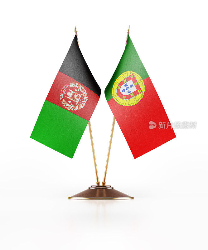 阿富汗和葡萄牙的微型国旗