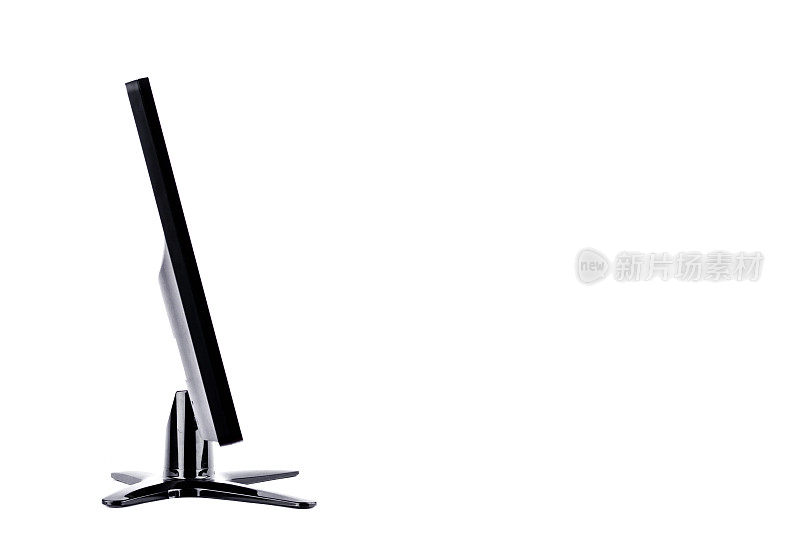 屏幕侧面LED显示器电脑显示，白底硬件桌面技术隔离