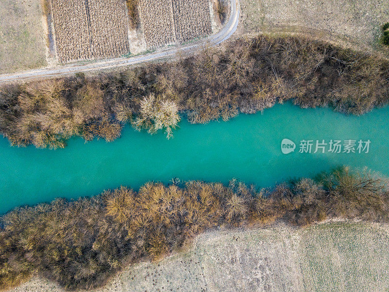 鸟瞰图的自然，河流