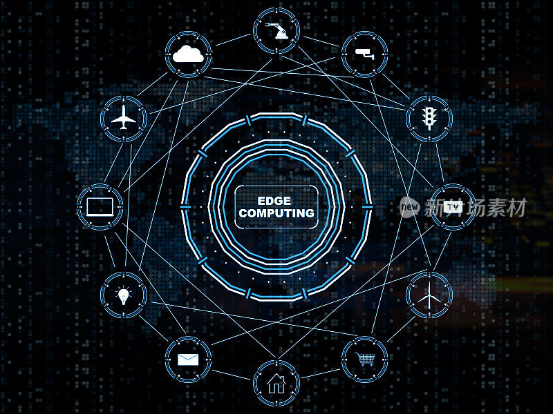 边缘计算数字背景