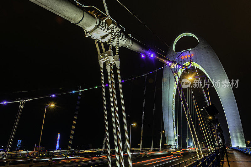 夜景桥在广州，广州，中国南方