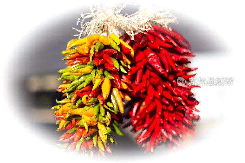 新墨西哥州:挂着的两个红辣椒
