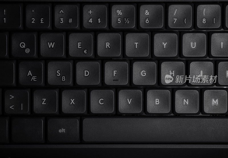 黑色键盘部分