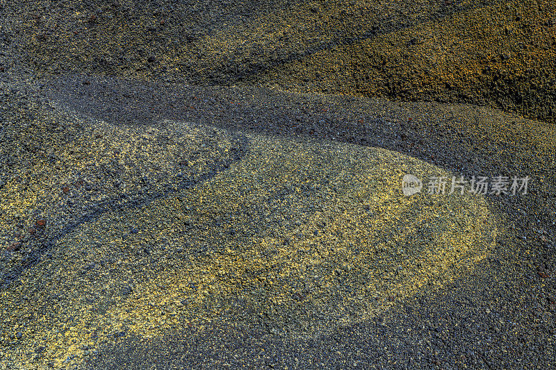 西班牙特内里费岛泰德国家公园的沉积物层
