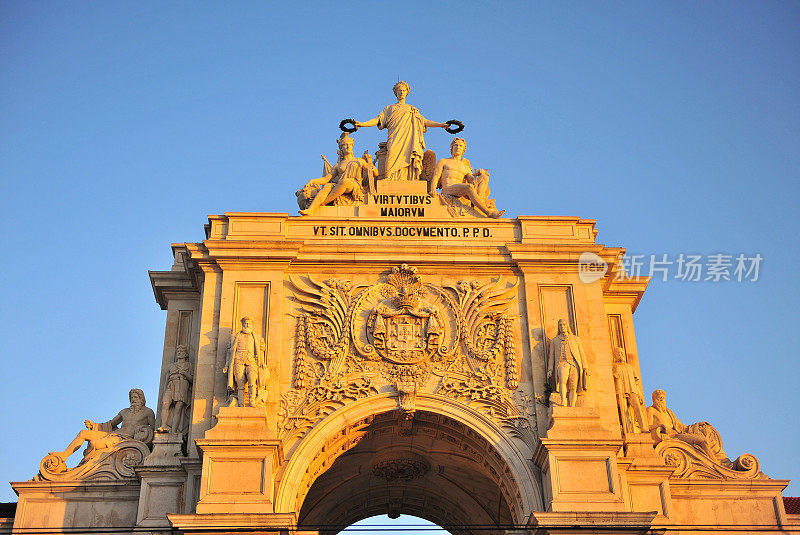 葡萄牙里斯本奥古斯塔大道的拱门