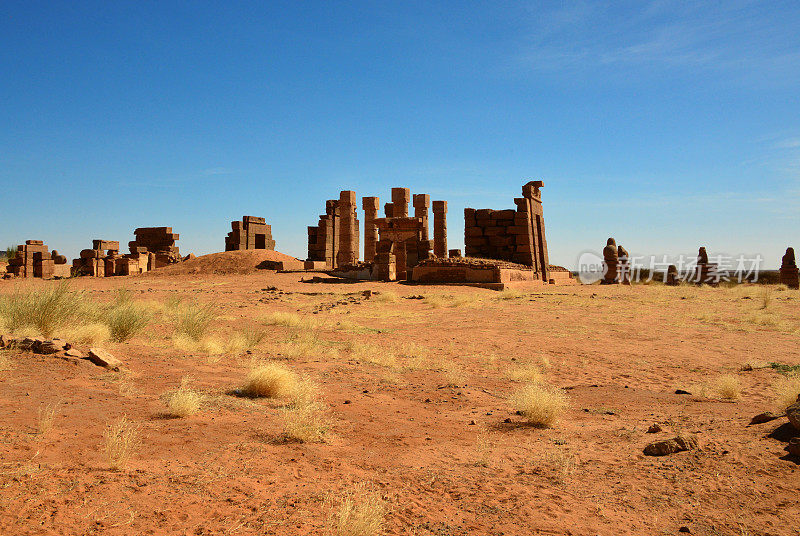 阿蒙神庙-位于东西轴线上，纳卡，北部，苏丹，联合国教科文组织世界遗产(梅洛岛)