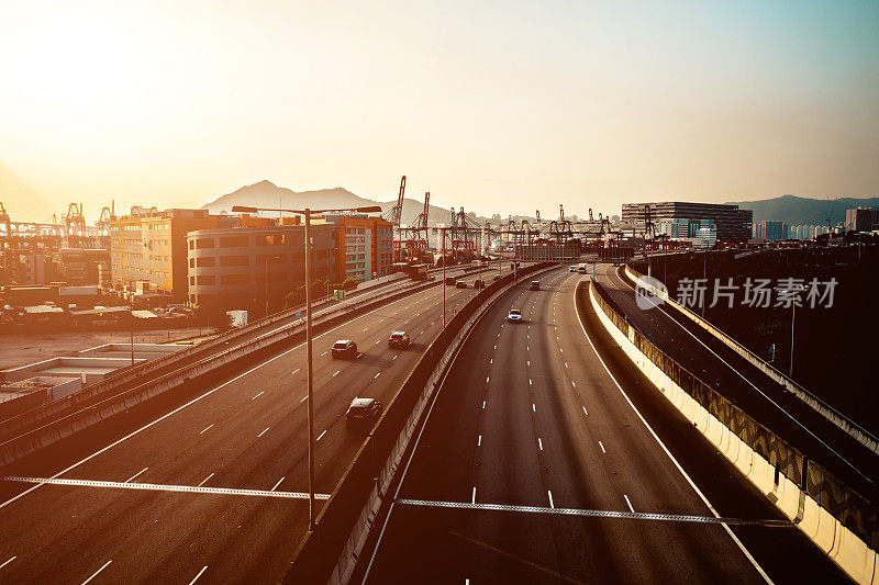 香港货柜码头及公路