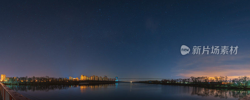 河上星空的背景