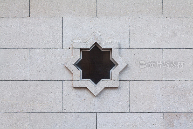八角形的星形墙在布鲁塞尔