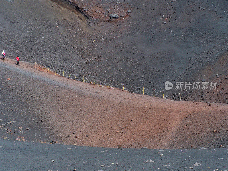 埃特纳火山。南坑。西西里岛