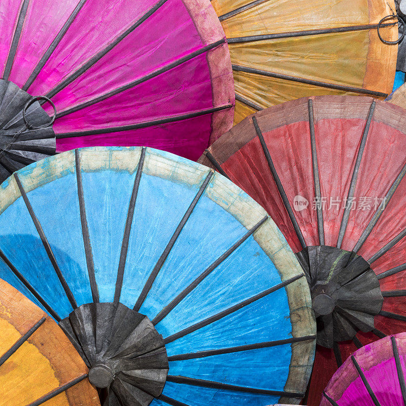 纸伞，夜市，琅勃拉邦，老挝