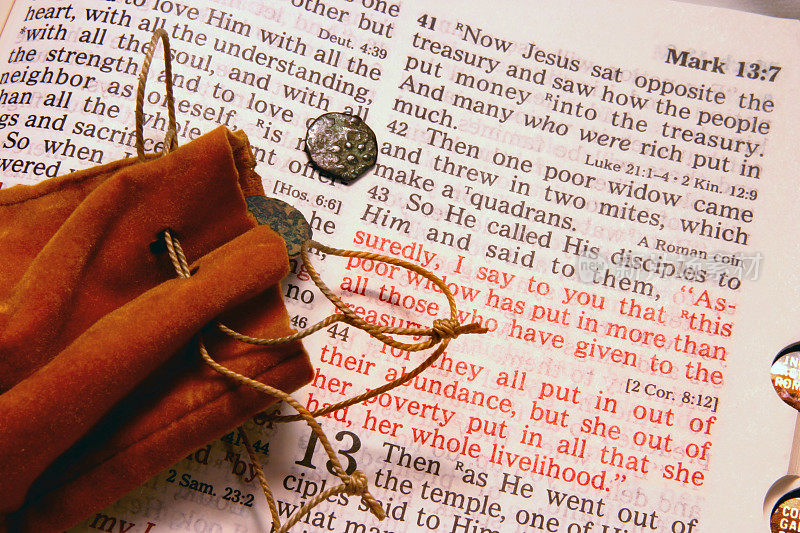 宗教:寡妇的小圣经圣经