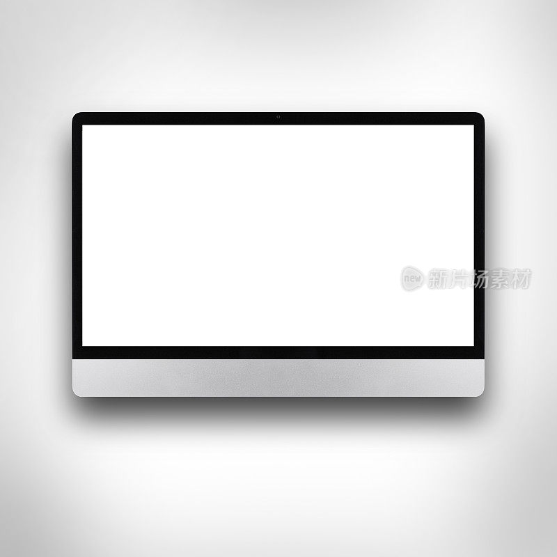 黑色LED电视电视屏幕模型与裁剪路径