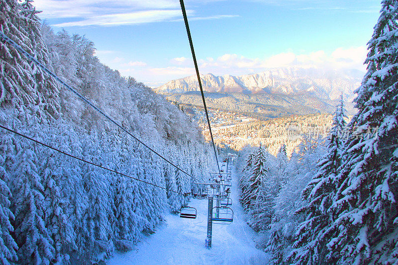 冬天的惠斯勒滑雪场